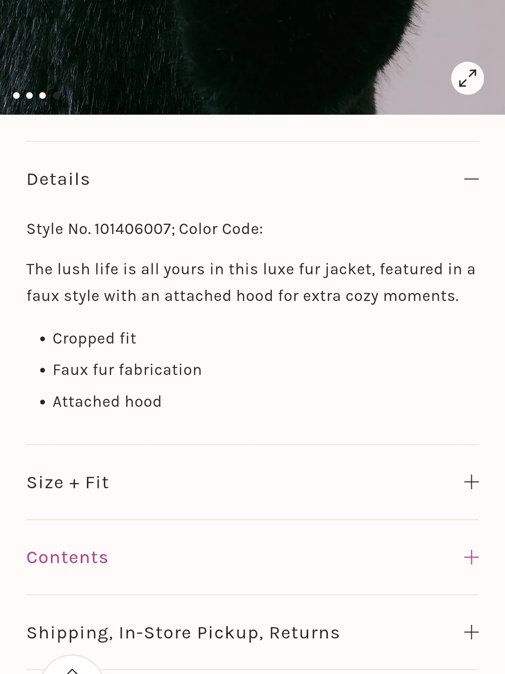 Free People Louder Please  Black Plush Faux-Fur Cropped Jacket SOLD OUT ON LINE - Picture 6 of 6